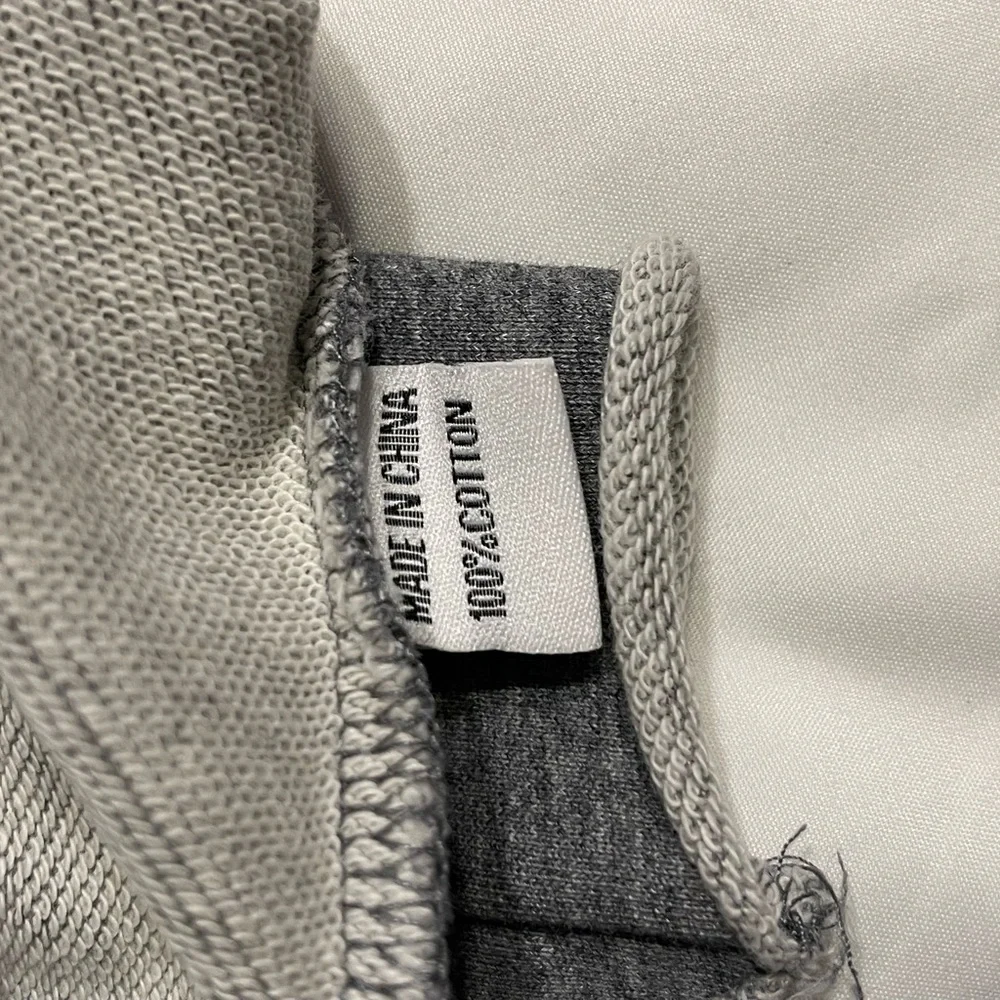 Lovello Elizabeth Stefani Terrycloth Lined Short Sleeve Sweatsuit Jumpsuit Gray - Picture 2 of 11